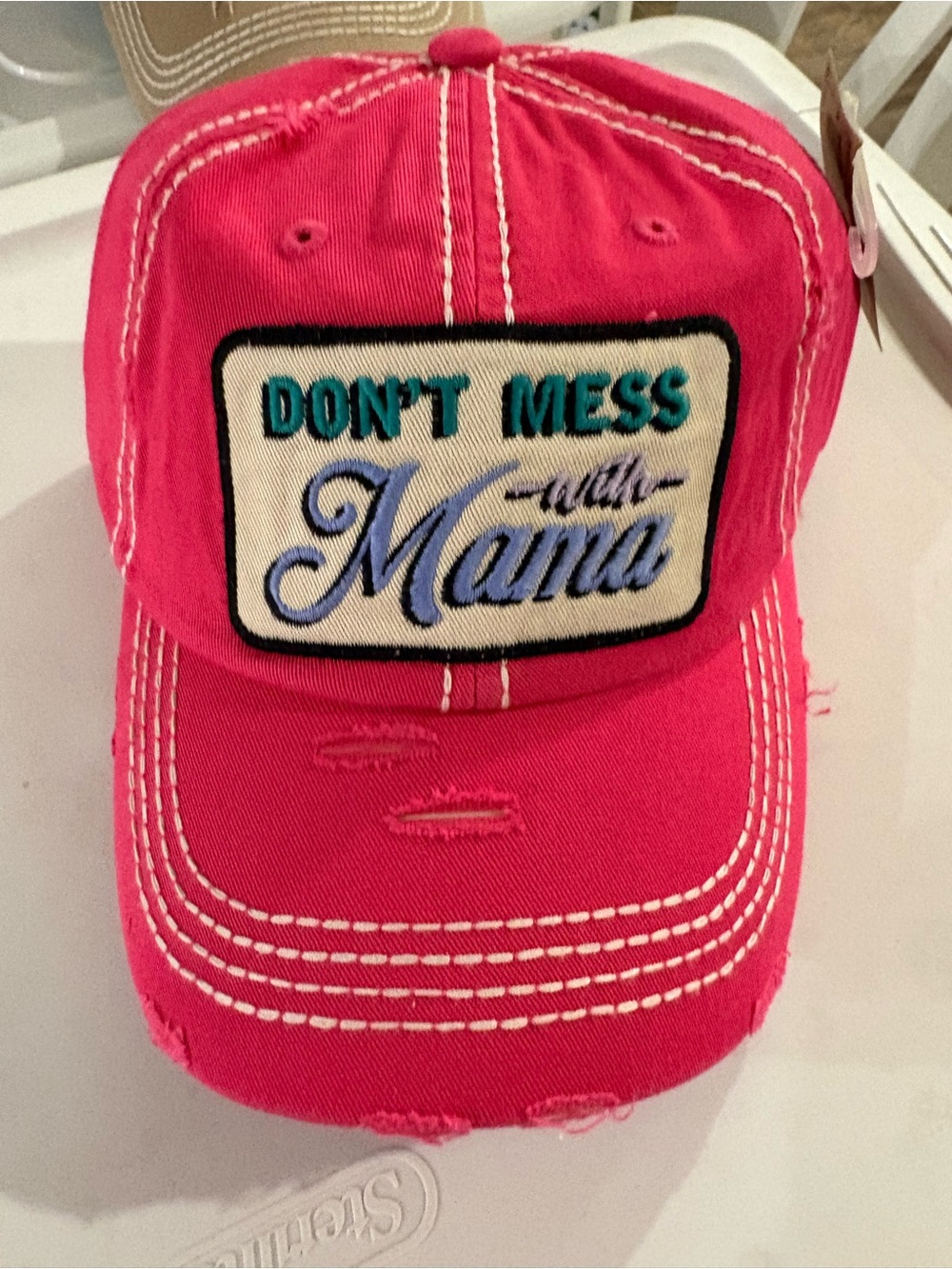 Don't Mess With Mama Pink Patch Baseball Cap